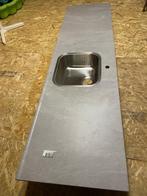 Aanrechtblad met Spoelbak, Huis en Inrichting, Keuken | Keukenelementen, Ophalen, Zo goed als nieuw, 200 cm of meer, Minder dan 100 cm