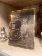 Antieke oude fotolijst met foto, Ophalen of Verzenden