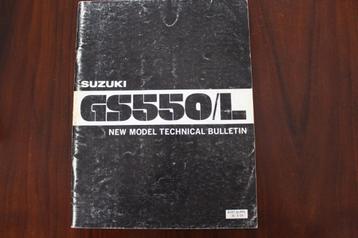 Suzuki GS550/L 1980 new model bulletin supplement GS550 beschikbaar voor biedingen