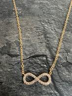 Schakel Ketting met Infiniti Hanger Zirkonia Doublé. NIEUW, Overige materialen, Met hanger, Nieuw, Ophalen of Verzenden