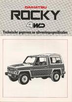 Technische gegevens Daihatsu Rocky, december 1986, Ophalen of Verzenden, Nieuw, Overige merken