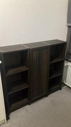 Billy / Oxberg boekenkast met deur ‘donkerbruin’, Huis en Inrichting, Kasten | Dressoirs, Ophalen, Met deur(en), 100 tot 150 cm
