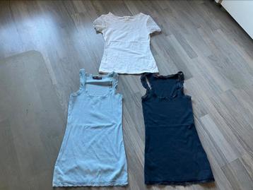 2 leuke topjes TomTailor 1 tshirtje H&M mt S koopje beschikbaar voor biedingen