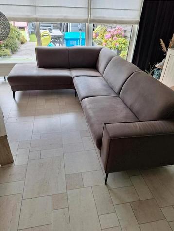 Mooie luxe 3zits hoekbank Seattle grijs/bruin Haco zgan beschikbaar voor biedingen