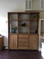 Half open kast van gerecycled teak, Huis en Inrichting, Kasten | Boekenkasten, 200 cm of meer, 150 tot 200 cm, Teakhout, Zo goed als nieuw