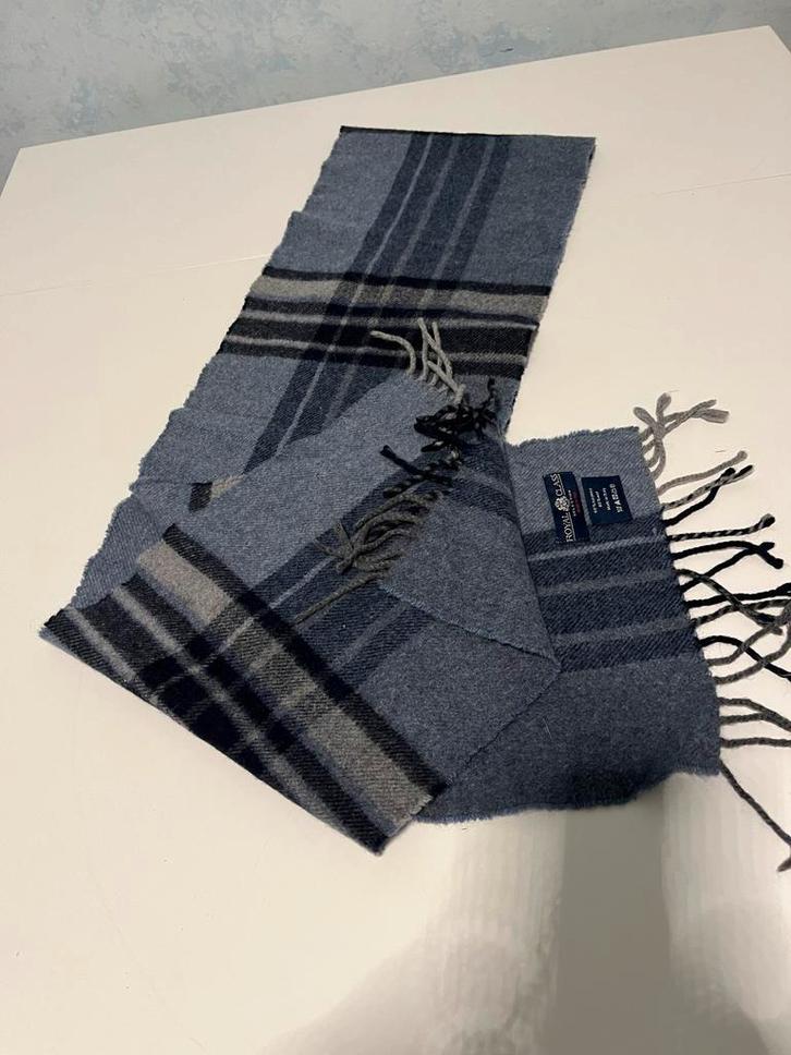 Royal Class Kasjmier/Wol Sjaal - Nieuw 180x23, Kleding | Heren, Mutsen, Sjaals en Handschoenen, Nieuw, Overige maten, Verzenden