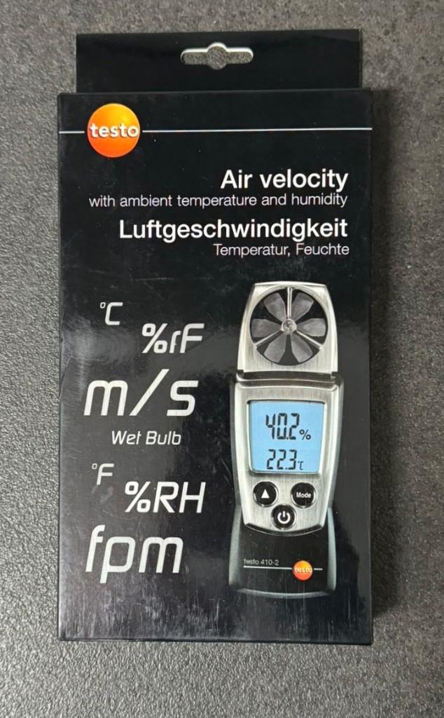 Testo 410-2 Anemometer, Audio, Tv en Foto, Weerstations en Barometers, Nieuw, Barometer, Ophalen of Verzenden