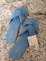 Blauwe Suède Look Slippers Maat 37, H&M, Ophalen of Verzenden, Nieuw, Blauw