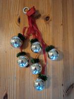 6 oude kerstballen in doos, Diversen, Kerst, Ophalen of Verzenden, Gebruikt