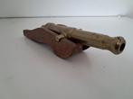 Kanon op affuit messing en hout 20cm, Ophalen of Verzenden, Koper