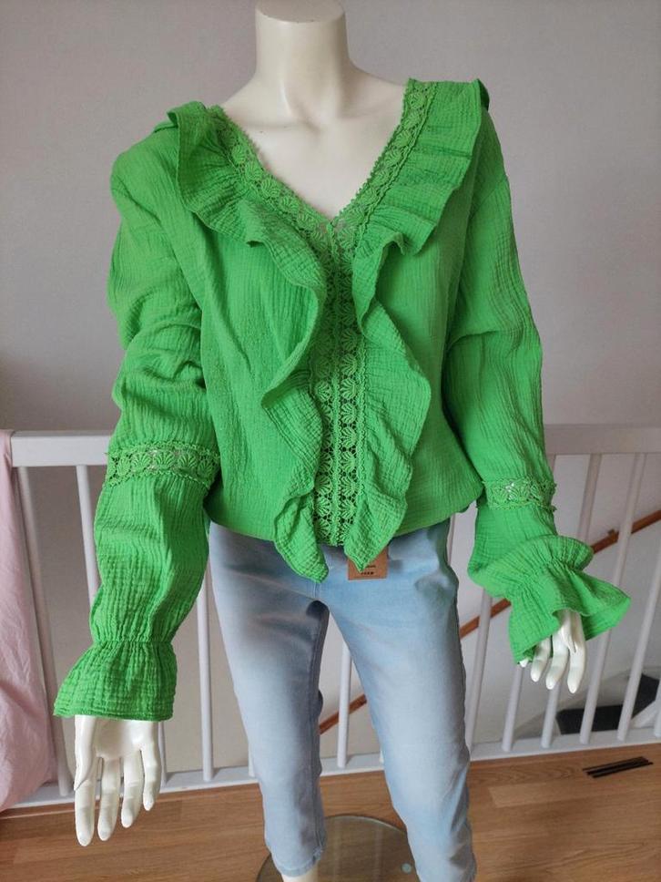 Blouse Ibiza Boho stijl groen Maat 48 zo goed als nieuw, Kleding | Dames, Blouses en Tunieken, Zo goed als nieuw, Maat 46/48 (XL) of groter