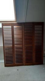 Houten Shutters - 140x151cm, Ophalen, Gebruikt, 100 tot 150 cm, Bruin