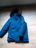Blauwe Winterjas met Capuchon, Maat 52/54 (L), Onbekend, Blauw, Ophalen of Verzenden