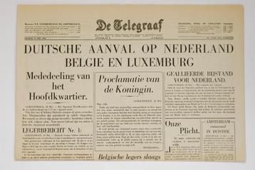 10 mei 1940 - De Telegraaf | heruitgave 1994 beschikbaar voor biedingen