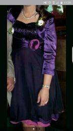 Elegante galajurk zwart met paars en roze accenten, Ophalen, Galajurk, Zwart, Onbekend