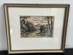 ets 1949 Bosweg  Frans ijserinkhuijsen 20/17 cm, Antiek en Kunst, Kunst | Etsen en Gravures, Ophalen of Verzenden