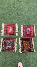Perzisch tapijt Vintage handgeknoopte tapijtjes 4 stuks, Antiek en Kunst, Antiek | Kleden en Textiel, Ophalen of Verzenden