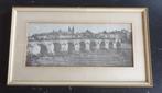 Oude prent tekening lijstje St. Servaasbrug Maastricht (265), Antiek en Kunst, Curiosa en Brocante, Ophalen of Verzenden