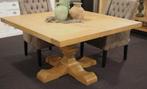 Kloostertafel Eiken vierkant 140x140 cm, Huis en Inrichting, Tafels | Eettafels, Ophalen, Nieuw, Landelijk, Vijf personen of meer