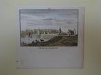 gravure kleur t Veer bij Gorkum, Gorinchem Rademaker 1792, Antiek en Kunst, Verzenden