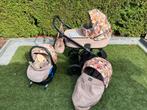Kinderwagen, adamex, bloemen, beige, driedelig, Overige merken, Verstelbare duwstang, Ophalen of Verzenden, Zo goed als nieuw