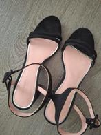 AMISU Dames Sandalen Zwart Suede Mt 39 - 1x Gedragen, Kleding | Dames, Schoenen, Zwart, Zo goed als nieuw, Esprit, Sandalen of Muiltjes