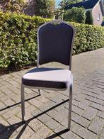 6 keukenstoelen met metalen frame, Kaja, grijs + goud, Ophalen, Gebruikt, Grijs, Vijf, Zes of meer stoelen