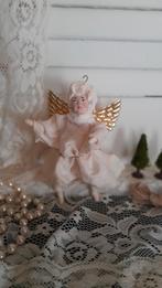 Geweldig brocante wattenpop Engel met gouden vleugeltjes, Ophalen of Verzenden