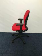 4 x Ahrend 230 bureaustoel rood, zwart voetkruis, Ergonomisch, Gebruikt, Bureaustoel, Ophalen