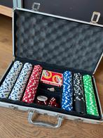 Pokerkoffer met fiches, kaarten en dobbelstenen, Drie of vier spelers, Ophalen of Verzenden, Gebruikt, Reisspel