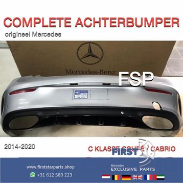 W205 CABRIO COUPÉ AMG ACHTERBUMPER COMPLEET ZILVER GRIJS ORI beschikbaar voor biedingen