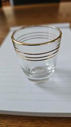 Vintage Borrelglaasje met Gouden Strepen, Ophalen of Verzenden