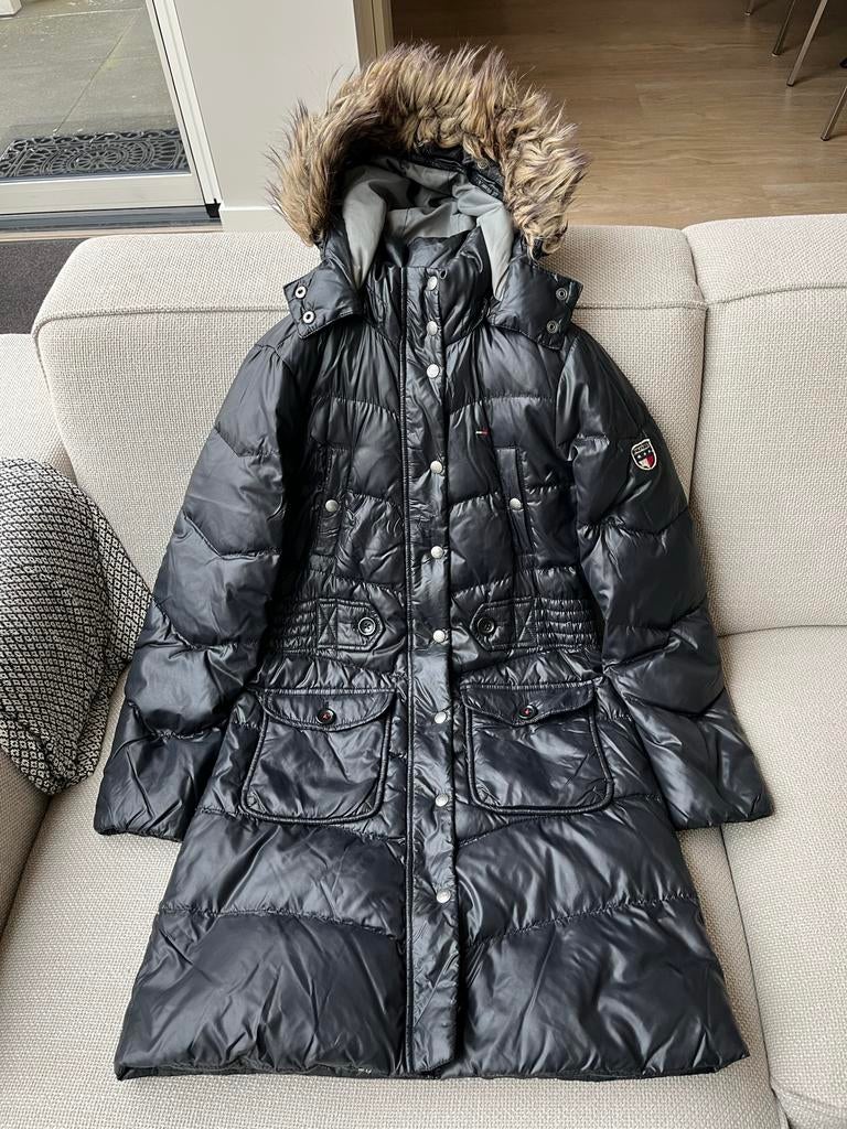 Tommy Hilfiger Denim Winterjas - Zwart - Maat XS, Ophalen of Verzenden, Zo goed als nieuw, Maat 34 (XS) of kleiner, Zwart
