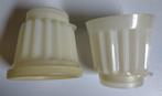 6 stuks TUPPERWARE puddingvormpjes (3 zonder deksel), Ophalen of Verzenden, Gebruikt, Wit, Overige typen