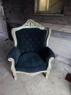 Barok stoel zwart met zilver / koningszetel, Ophalen