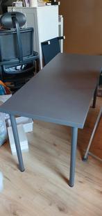 Ikea Lagkapten Tafel 140x60 cm - Donkergrijs 5x, Ophalen, Gebruikt, Bureau