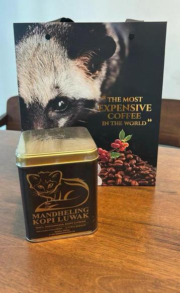 100 gram koffiebonen 100% orginele Luwak koffie beschikbaar voor biedingen