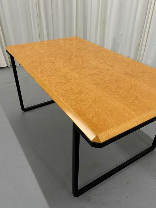 Uitschuifbare design eettafel notenhout, Huis en Inrichting, Tafels | Eettafels, Zo goed als nieuw, 50 tot 100 cm, Vijf personen of meer