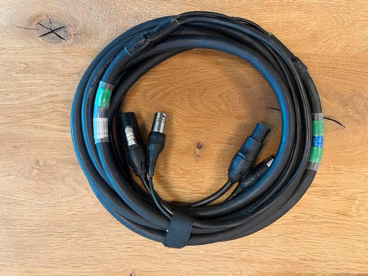 DMX 3P powercon true one combi kabels (diverse lengtes), Muziek en Instrumenten, Kabels en Stekkers, Gebruikt, Apparatuur, Ophalen of Verzenden