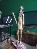 Afrikaans beeld Man Ebbenhout 95 cm., Antiek en Kunst, Verzenden
