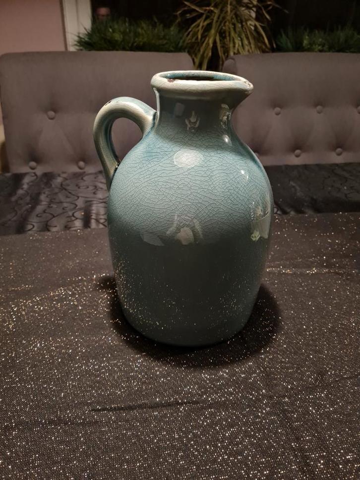 Blauwe kruik/vaas, Huis en Inrichting, Woonaccessoires | Vazen, Gebruikt, Blauw, Minder dan 50 cm, Aardewerk of Porselein, Ophalen