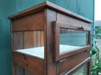Vintage vitrinekastje houten theekastje, BlijeSpullen.nl, Gebruikt, 100 tot 150 cm, Vintage