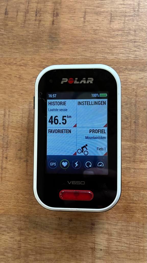 Polar V650 Fietscomputer - Goede Staat, Fietsen en Brommers, Fietsaccessoires | Fietscomputers, Gebruikt, GPS, Ophalen of Verzenden