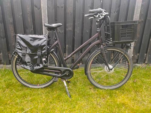 Electrische dames fiets, Fietsen en Brommers, Elektrische fietsen, Gebruikt, Overige merken, 50 km per accu of meer, Ophalen