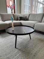 Zwarte salontafel, Huis en Inrichting, Ophalen, 50 tot 100 cm, Rond, 50 tot 100 cm