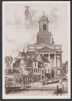 Leiden Hartebrug Kerk m. Stille Mare Kunst Marius Jansen '83, Verzenden, 1980 tot heden, Gelopen, Zuid-Holland