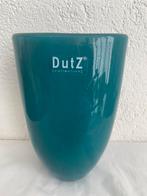 Mooie Dutz vaas zeegroen, Minder dan 50 cm, Glas, Ophalen of Verzenden, Zo goed als nieuw