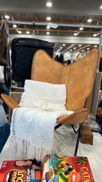 Leren vlinderstoel, Diversen, Rommelmarktspullen, Ophalen, Gebruikt