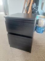 Nachtkastje donkerbruin Ikea Kullen, Huis en Inrichting, Slaapkamer | Nachtkastjes, Ophalen, Zo goed als nieuw, Minder dan 45 cm