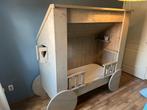 Kinderbed en bijbehorende kast van steigerhout, Kinderen en Baby's, Kinderkamer | Bedden, Ophalen, Gebruikt, 70 tot 85 cm, Matras